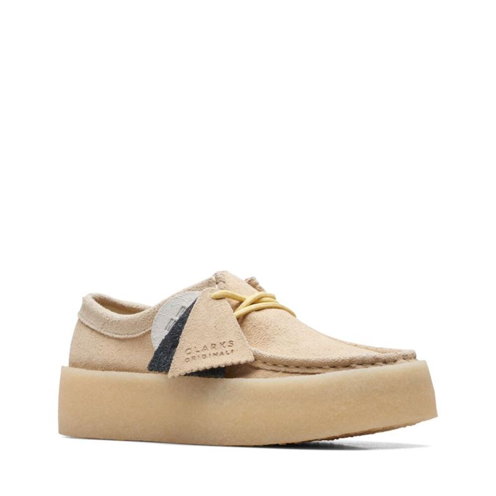Clarks Womens Wallabee Cup Beige Shoes (NWT) - Picture 2 of 6